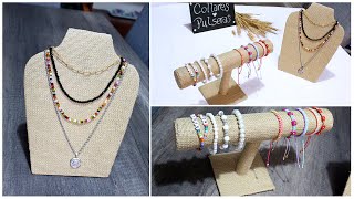 🔰como hacer un exhibidor para COLLARES Y PULSERAS con material reciclado [upl. by Maurice138]