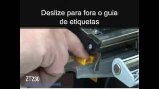 ZT230  Instalando Etiqueta e Ribbon [upl. by Nnylharas]