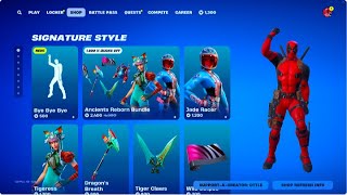 Deadpool amp Wolverine quotBYE BYE BYEquot Emote in Fortnite ItemShop Showcase [upl. by Garvin210]