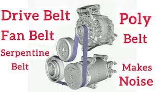 Drive belt Fan belt Poly belt Serpentine belt Makes Noise [upl. by Oliana]