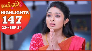 Malli Serial  EP 147 Highlights  22nd Sep 2024  Nikitha  Vijay  Saregama TV Shows Tamil [upl. by Eiznil]