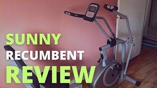 Unboxing and Review Sunny Recumbent Bike With Arm Exerciser  Sunny Health Fitness Recumbent Bike [upl. by Lira141]