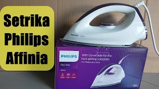 SETRIKA PHILIPS AFFINIA DynaGlide Dry Iron  Setrika stylish dari philips  Peralatan elektronik [upl. by Ashby972]