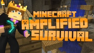 Minecraft Amplified Survival 6  CAVE SPIDERS [upl. by Elodia]