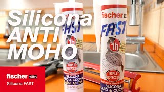 ¿Como sellar en baños y cocinas con Silicona ANTIMOHO de fischer Rápido y Fácil [upl. by Terle]