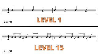 Rhythm Exercises For Musicians  15 Levels Of Difficulty 🎵 [upl. by Yreffoeg]