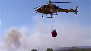 Incendio in Sardegna con elicotteri antincendio in azione La Caletta Siniscola [upl. by Gratianna]