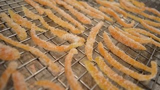 How to Make Candied Orange Peel Slivers Cooking with Kimberly [upl. by Travax]