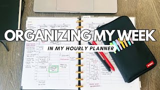 Organizing My Week in My Hourly Planner weeklyplanwithme [upl. by Hatti23]