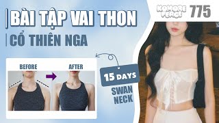 Bài tập vai thon cổ thiên nga tại nhà  Exercises For a Beautiful and Swan Neck  Bài 775 [upl. by Rani]