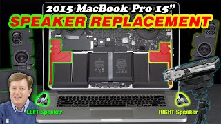 Speaker Replacement mid2015 MacBook Pro 15quot A1398 Revised [upl. by Pagas]