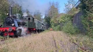 DE51674 WiehlAlperbrück Wiehltalbahn Dampflok Waldbröl mit dem Bergischen Löwen unterwegs 2024 [upl. by Wetzell]