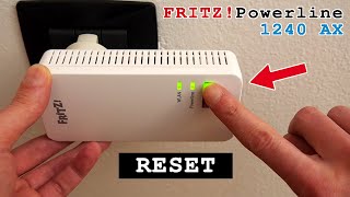 FRITZPowerline 1240 AX WiFi 6 powerline • Factory reset [upl. by Lemak366]