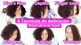 6 técnicas DEFINICION FÁCILES para RIZOS  PASO A PASO para tu TIPO DE RIZO [upl. by Habeh]