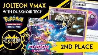 2nd Place Jolteon VMAX Deck With Dusknoir Tech is AWESOME Pokemon TCG [upl. by Cecelia]