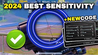 PUBG MOBILE SENSITIVITY SETTINGS 2024🔥NEW SENSITIVITYCODE￼☑️ [upl. by Ylek199]