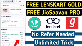 Free Lenskart Gold Membership  Free JioSaavan Pro  Best App For Free OTT Subscriptions [upl. by Arahd]