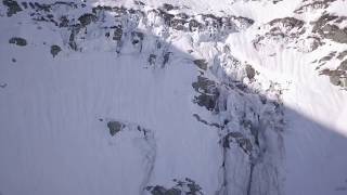 Wet Slab During Heavy Rain Event in Tuckerman Ravine January 12 2017 [upl. by Walford272]