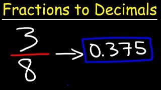 How To Convert Fractions to Decimals [upl. by Adaval]