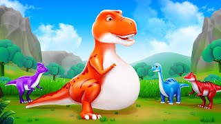 Pregnant Dinos Daring Escape from Evil Allosaurus Attack  Jurassic World Dinosaur Cartoons [upl. by Fawne]