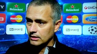 Jose Mourinho interview after loosing with Bayern Munich in penalty shootout on 25 April 2012 [upl. by Brom]