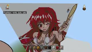 Creating Rias Gremory in Minecraft ✍🏻🏞 [upl. by Myrtice598]