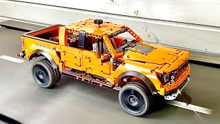 Lego Car Drag Race On Treadmill Ford Raptor Speed Test In GYM [upl. by Sumner]