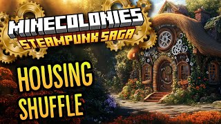 Minecolonies Steampunk Saga 23  Improving Housing [upl. by Gyimah]