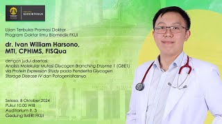 Promosi Doktor dr Ivan William Harsono MTI CPHIMS FISQua  Program Doktor Ilmu Biomedik [upl. by Hinckley]