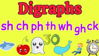 Digraph sh ch ph th wh gh ck  Compilation Video [upl. by Nierman]