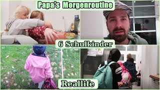 Reallife Vlog Morgenroutine mit 6 Schulkindern  Kitakind Papa Alleine  DieGroßfamilie [upl. by Narcissus198]