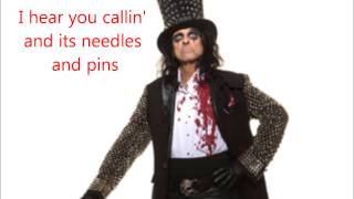 Alice Cooper Poison  LYRIC VIDEO [upl. by Ennylhsa]