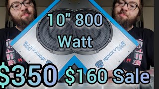 Unboxing Rockville 10quot 800 Watt 2 In 1 Amp Slim Subwoofer CRAZY [upl. by Charmaine]