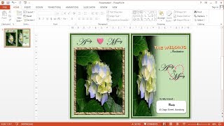 PowerPoint training How to Make Wedding Invitation Cards in MS PowerPoint 2013 [upl. by Aiceila990]