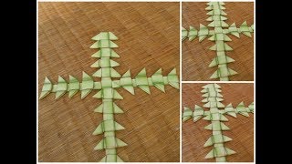 Make a palm cross coconut tree leaf [upl. by Lunn]