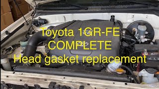 2006 Toyota Tundra 1GRFE 40 COMPLETE HEAD GASKET REPLACEMENT STEP BY STEP 2093051672 [upl. by Dihaz]