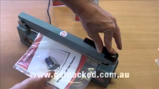 Impulse Heat Sealer for Heat Sealing Plastic Bags from Get Packed Sydney Australia [upl. by Eimile]