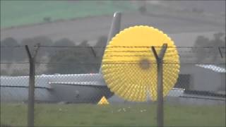 B52  Stratofortress Landing at RAF Leuchars Scotland 130912 [upl. by Kelsi]