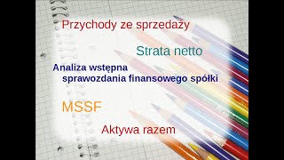 Analiza wstępna sprawozdania finansowego [upl. by Naleag534]