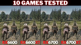 RX 6600 vs RX 6600 XT vs RX 6700 10GB vs RX 6700 XT  10 Game Test  1080p  1440p [upl. by Mobley]