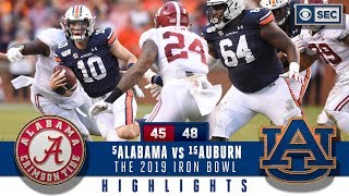 5 Alabama vs 15 Auburn Highlights Bama suffers HUGE loss in a wild 2019 Iron Bowl  CBS Sports [upl. by Erdna]