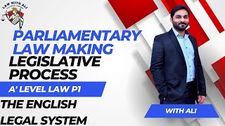 Parliamentary Law Making  A level  Law 9084  The English Legal System  Paper 1  Lecture [upl. by Nesnaj495]