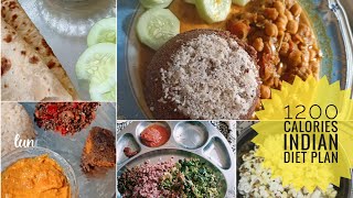 1200 calorie Indian diet plan diabetic thyroid pcod diet plan healthy diet plan for weight loss [upl. by Anomer]