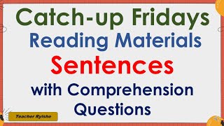 CATCHUP FRIDAYS READING SENTENCES  READING MATERIALS FOR GRADES 123 [upl. by Sweeney]