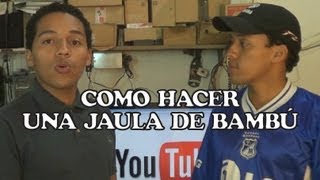 COMO HACER UNA JAULA DE BAMBÚ [upl. by Wobniar]