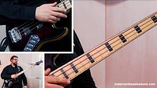 Slap Bass Lesson  quotMiller soundquot Slap Triplets [upl. by Cynera]