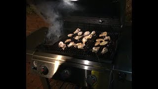 Smoked Lemon Pepper Wings Experiment Weber Genesis II [upl. by Albric]