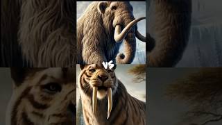 Smilodon Versus Mammoth Primordial Animals ai ff ffshorts [upl. by Ettenahc552]