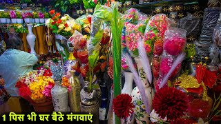 Artificial Flower Wholesale Market in Delhi  Sadar Bazar Artificial Flowers  Flower Market Delhi [upl. by Yasmin]