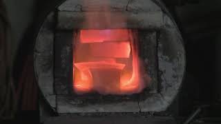 Heat treating a hatchet [upl. by Bone]